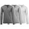 Men's Long Sleeve Waffle-Knit Thermal Henley Shirt 3 Pack